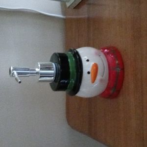 Snowman soap dispenser